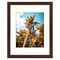 11x14 Picture Frame with Mat for 8x10 Photo - High Definition Glass Wide Molding - Preinstalled Wall Mounting Hardware (Brown, 1 Pack)